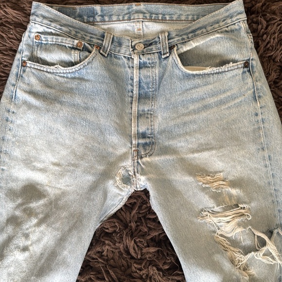 Vintage selvedge Levi's 501xx shrink to fit jeans two horse patch - Picture 13 of 16